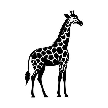 Giraffe icon. Flat illustration of giraffe vector icon for webのイラスト素材