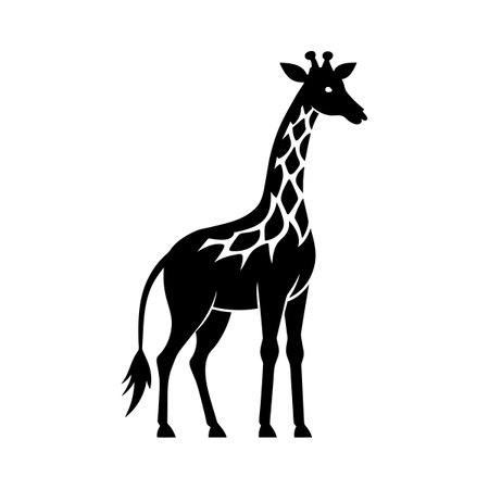 Giraffe icon. Flat illustration of giraffe icon for web designのイラスト素材