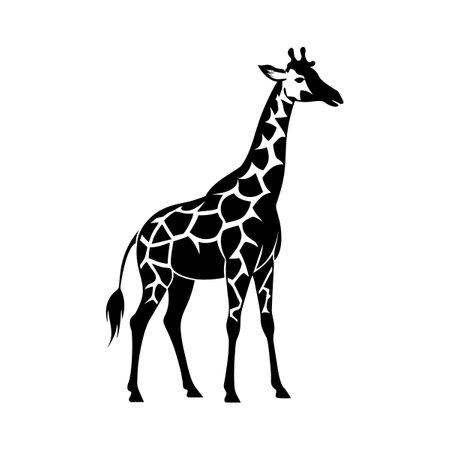 Giraffe icon. Flat illustration of giraffe vector icon for webのイラスト素材