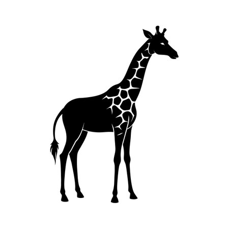 Giraffe icon. Flat illustration of giraffe vector icon for webのイラスト素材