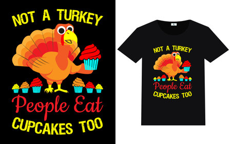 Thanksgiving day typography and graphic t shirt designのイラスト素材