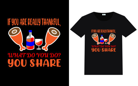 Thanksgiving day typography and graphic t shirt designのイラスト素材