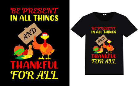 Thanksgiving day typography and graphic t shirt designのイラスト素材