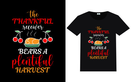 Thanksgiving day typography and graphic t shirt designのイラスト素材