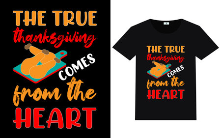 Thanksgiving day typography and graphic t shirt designのイラスト素材