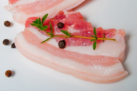 Piece of raw pork meatの写真素材