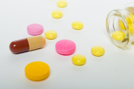 Lot of tablets,  Pharmacy set.の写真素材