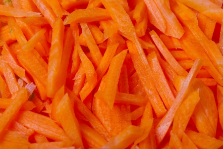 Carrot sticks, carrot orange backgroundの写真素材