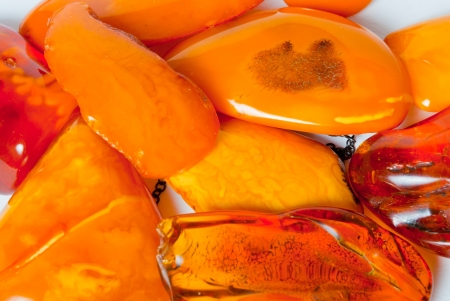 Lot of  genuine Baltic amber broochesの写真素材