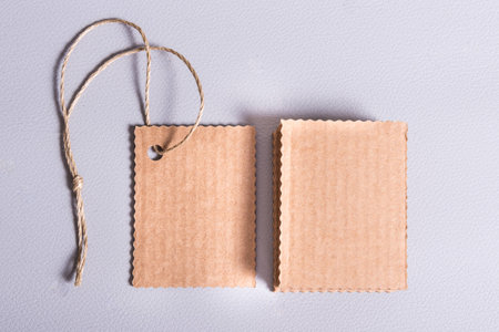 Brown cardboard tagの写真素材