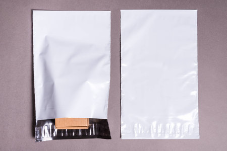Postal envelope, whiteの写真素材