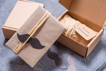 Father day gift wrapの写真素材