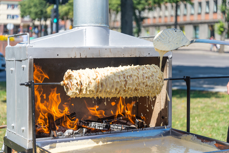 Traditional Lithuanian cake Sakotisの写真素材