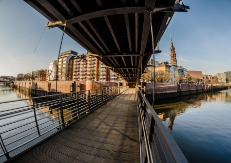 Hamburg, the city of bridges の写真素材