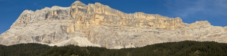 panoramic mountain views Sasso della Croce, Dolomites - Italyの写真素材