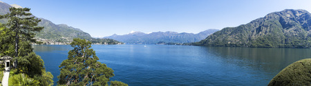 Landscape on the Como Lake in spring season, Lombardy - Italyの写真素材
