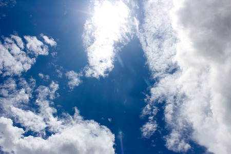 white fluffy clouds obscured the sun.