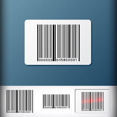 Realistic Barcode Icon. Barcode Logo. Vector Illustrationのイラスト素材
