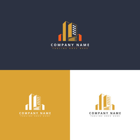 Abstract Building Logo Design Real Estate, Architecture, Construction.のイラスト素材