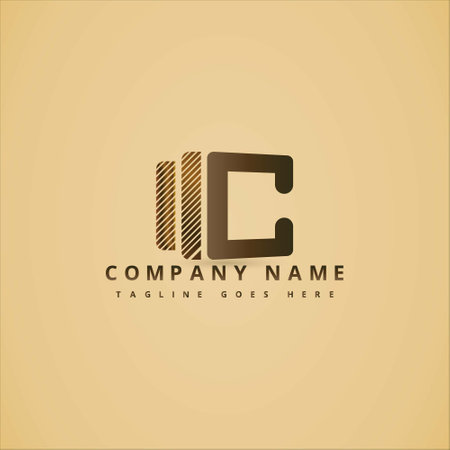 Clean And Stylish Logo Forming The Letter I C Templates.のイラスト素材