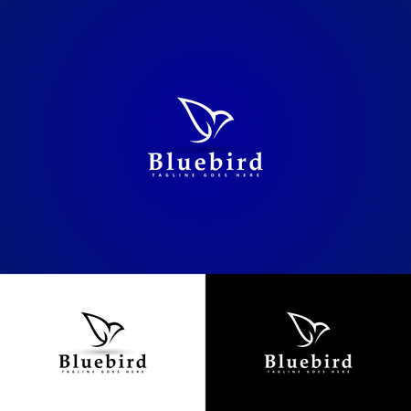 Flying Wings Bird Logo abstract design vectorのイラスト素材