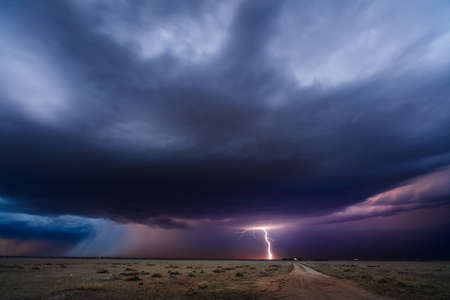 Thunderstorm with lightning bolt