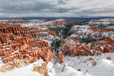 Bryce Canyon National Park in Winter, Utah, United States.の写真素材