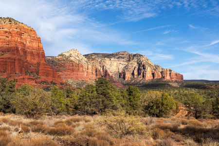Sedona, Arizona, United States. Scenic view of the Red Rock Canyon.の写真素材