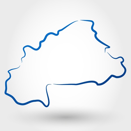 map of burkina faso. map conceptのイラスト素材