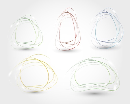 colorful ball of lines, line element conceptのイラスト素材