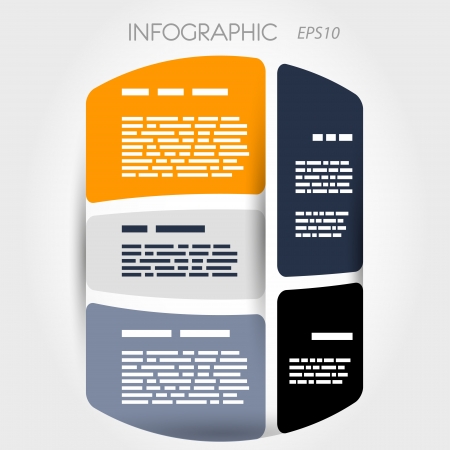 cylinder infographic layout with 5 articles. infographic concept.のイラスト素材