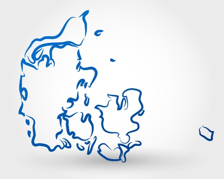 map of denmark. map conceptのイラスト素材