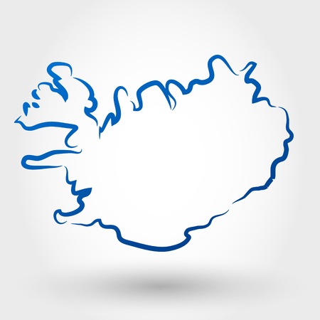 map of iceland. map conceptのイラスト素材