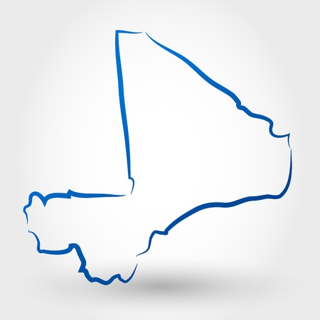 map of mali. map conceptのイラスト素材