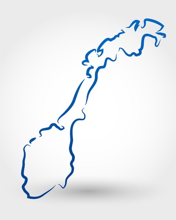 map of norway. map conceptのイラスト素材