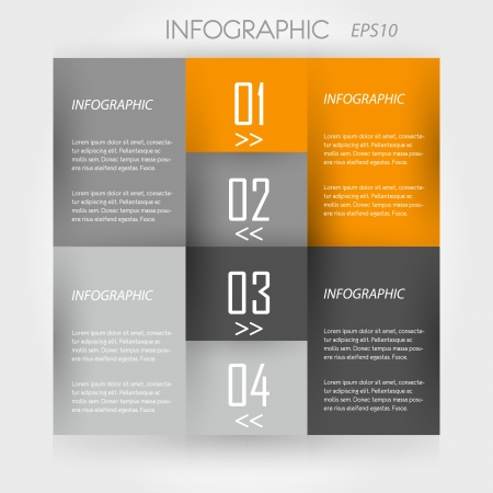 orange infographic 4 corners. infographic concept.のイラスト素材