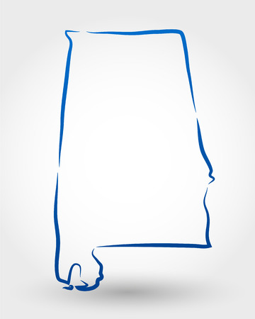 map of alabama  map conceptのイラスト素材