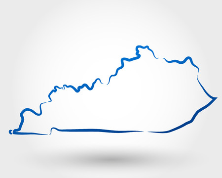 map of kentucky. map conceptのイラスト素材