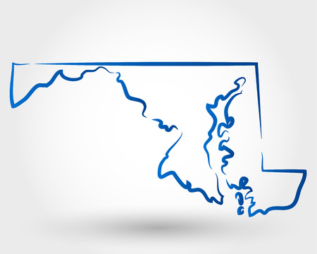 map of maryland. map conceptのイラスト素材
