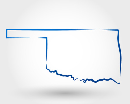 map of oklahoma. map conceptのイラスト素材