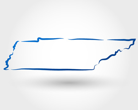 map of tennessee  map conceptのイラスト素材