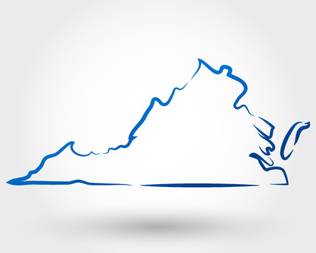 map of virginia  map conceptのイラスト素材