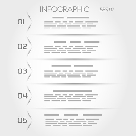 orange transparent triangular infographic five options. infographic concept.のイラスト素材