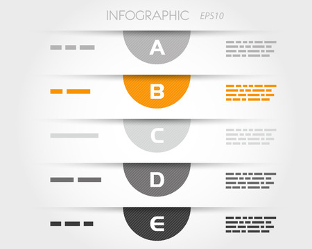 orange transparent striped semicircle infograhics. infographic concept.のイラスト素材