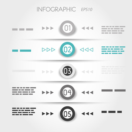 turquoise infpgraphic with small arrows and ring. infographic concept.のイラスト素材