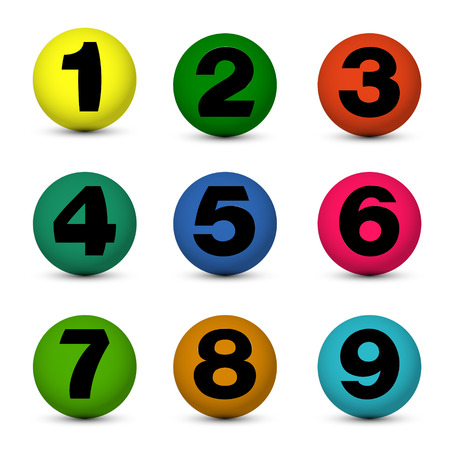 number ball. number ball conceptのイラスト素材