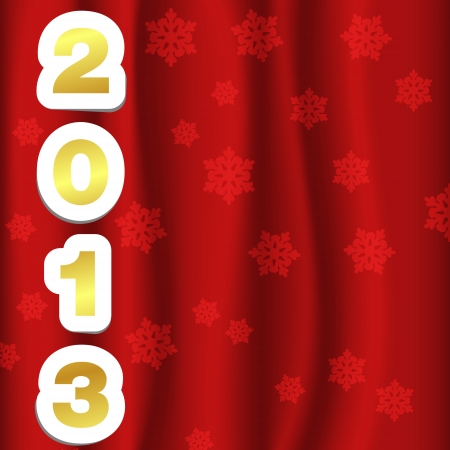 2013 sniow gold card. new year concept. のイラスト素材