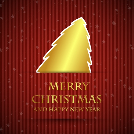 golden tree christmas card. christmas conceptのイラスト素材