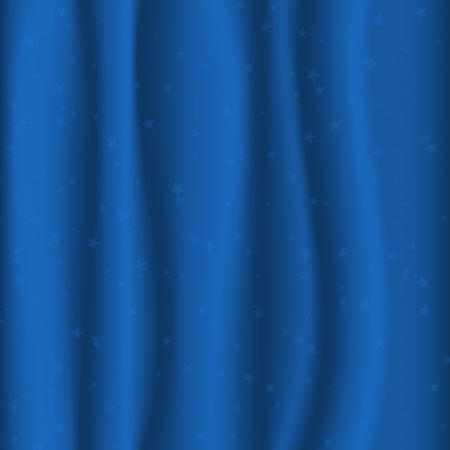 blue fabric with stars. curtain concept.のイラスト素材