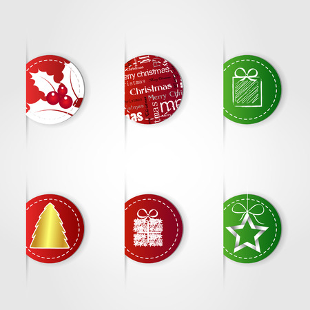 white red merry christmas templateのイラスト素材